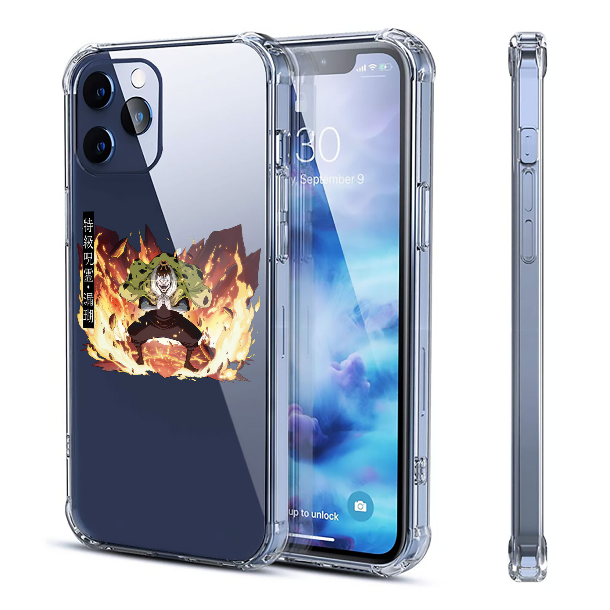 （画像用） 呪術廻戦 Jujutsu Kaisen 【iPhone 12シリーズ対応】透明スマホケース（クリアソフトケース）
